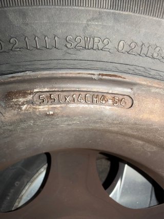 4 Llantas Peugeot 206 de 14 pulgadas