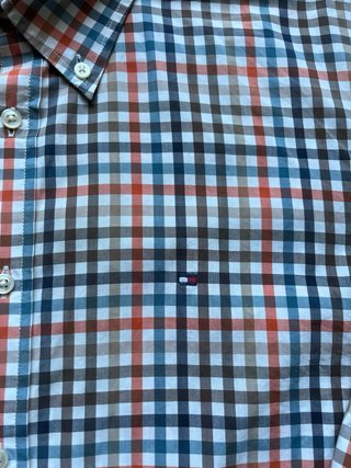 Camisa Tommy Hilfiger Custom Fit Cuadros Talla XL