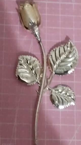 Ramo di Rosa Argento B925 12cm