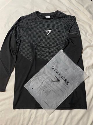 Camiseta Larga GymShark Negra Talla M