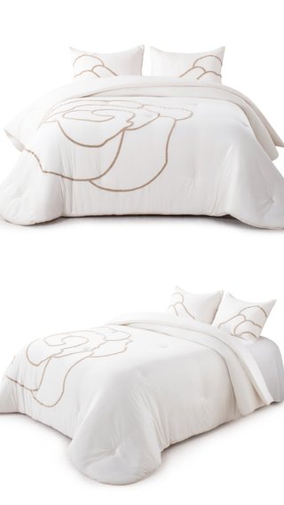 Edredón CLARA VIDAL floral blanco