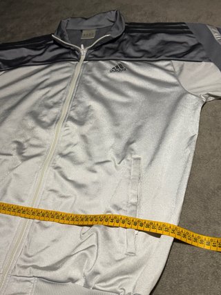 Chaqueta Adidas Retro Triple Raya Gris Talla XL