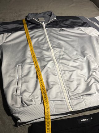 Chaqueta Adidas Retro Triple Raya Gris Talla XL