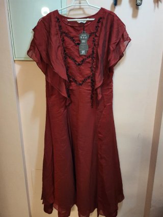 Vestido Largo Rojo Indio Talla L