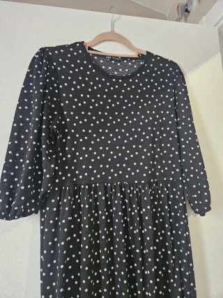 Vestido Zara lunares negro y blanco