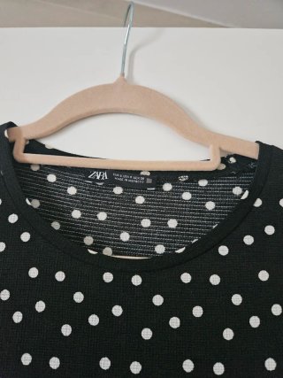 Vestido Zara lunares negro y blanco