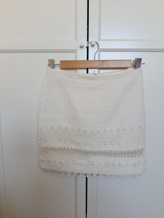 Falda H&M blanco roto T 36