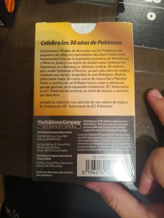 Lote de 6 Sobres Pokémon 30 Aniversario