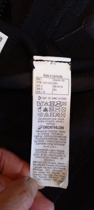 Traje Neopreno Decathlon Negro