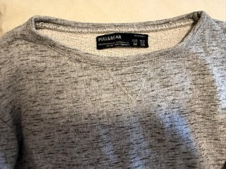 Sudadera Gris Pull&Bear Talla M