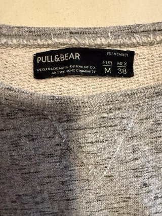 Sudadera Gris Pull&Bear Talla M
