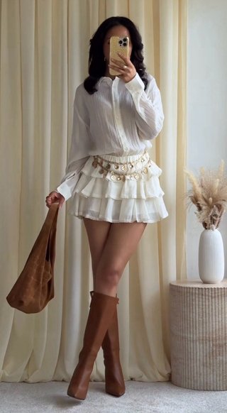 Vestido mino volantes