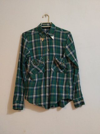 Camisa de cuadros verde