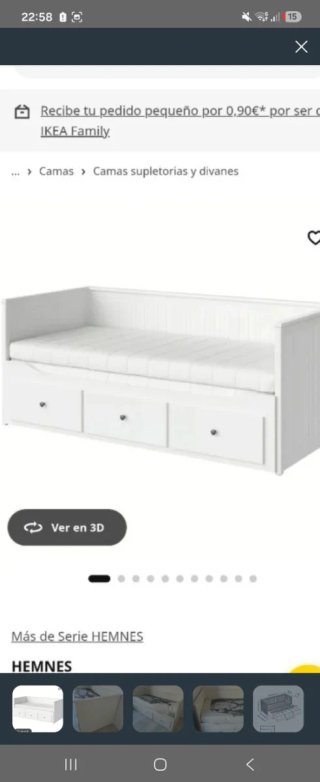 Diván Blanco IKEA HEMNES con Cajones