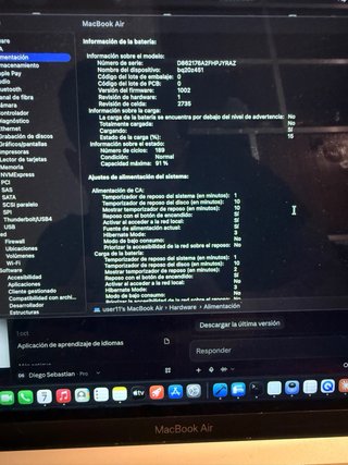 MacBook Air M1 (2020) 8GB/256GB - Pantalla Dañada