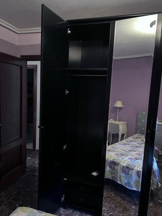 1!Chollo Armario 2m Negro con Espejos