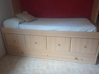 Cama nido con 4 cajones muy espaciosos