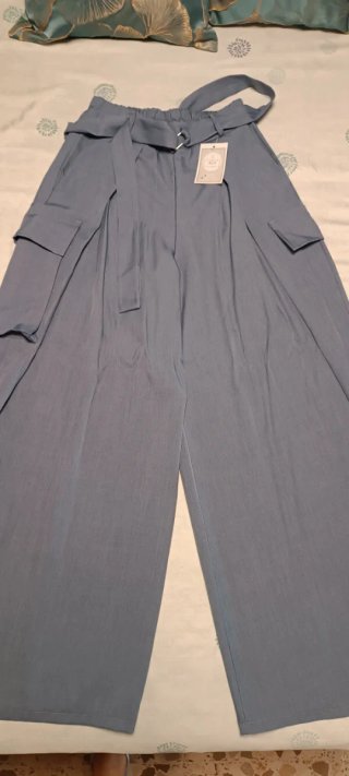Pantalón ancho azul