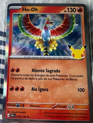 Carta Pokémon 30 Aniversario