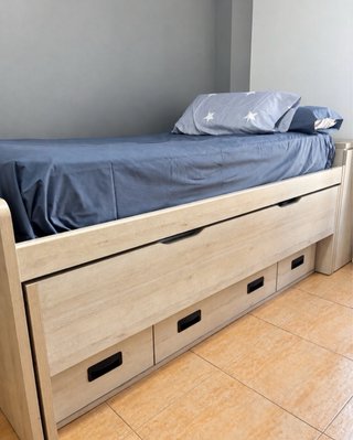 Dormitorio Juvenil: Cama Nido, Escritorio y Zapate
