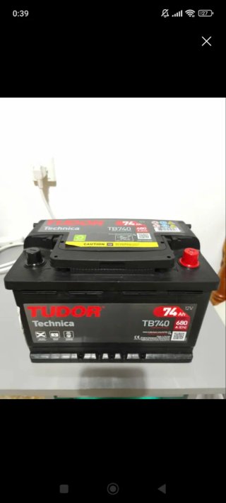 Batería de coche Tudor Technica TB740 74Ah 680a