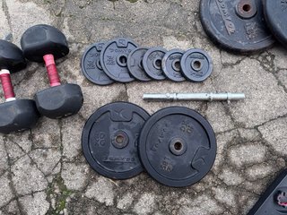 Banco de pesas, Discos, Kit de Mancuernas