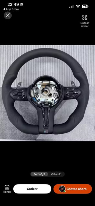 Volante deportivo BMW F20 F21 Cuero + levas