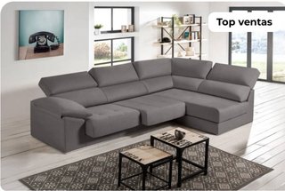 Sofá rinconera gris La Tienda HOME