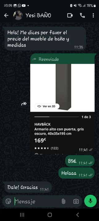 Armario Alto de Baño Ikea HAVBÄCK
