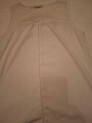 Camisa Blanca Sin Mangas Fluida