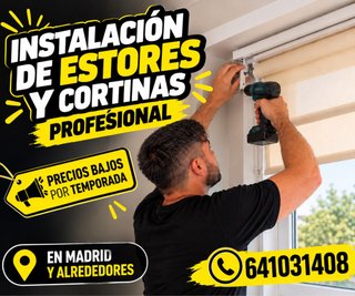 Instalación Estores IKEA y cortinas económico