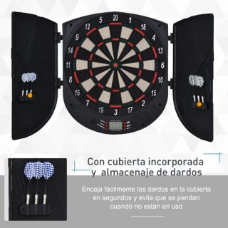 Diana electrónica puertas y dardos   8 jugadores