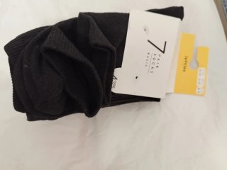 Pack de 7 Pares de Calcetines Negros para niñ@s