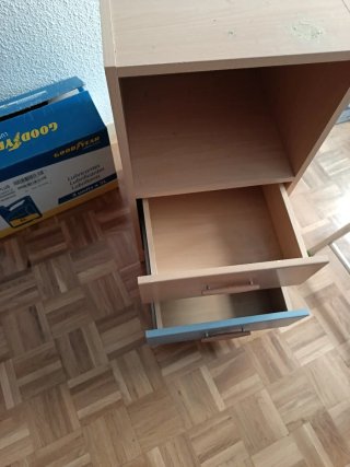 Cama con 3 cajones, mesilla y colchón