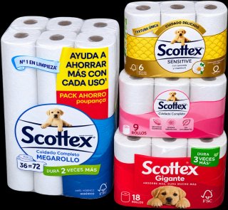 Lote de Papel Higiénico Scottex