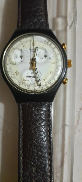 Swatch Chrono Pelle Marrone