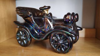 Decanter in ceramica auto d'epoca