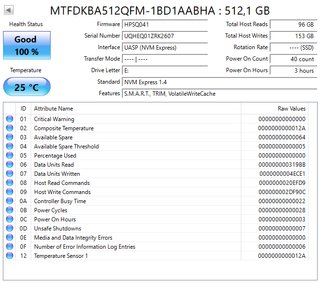 Vendo SSD M.2 NVMe de 512GB Micron 2400 100% Saude