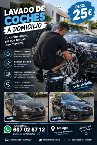 Lavado de vehiculos a domicilio
