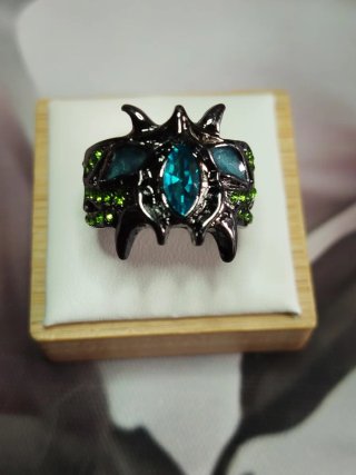 Anillo Ajustable con piedra en color turquesa
