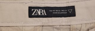 Pantalón color crudo Zara