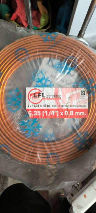 Rollo de Tubo de Cobre 1/4 LFL Technitub