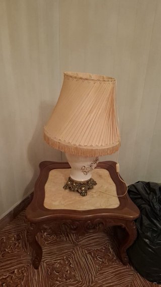 Conjunto Muebles Antiguos Madera y Tela