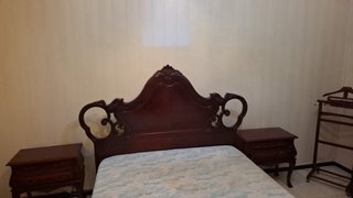 Conjunto Muebles Antiguos Madera y Tela