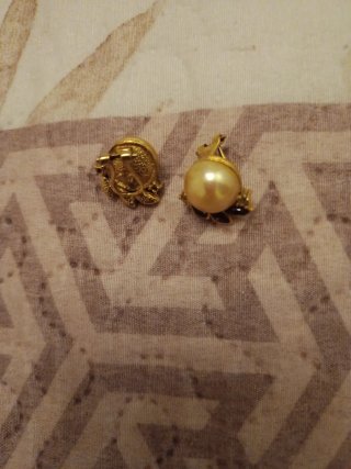 Pendientes antiguos baño de oro