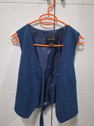 Traje Pull&Bear Chaleco y Pantalón Azul