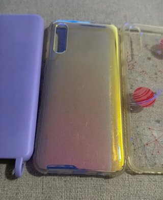 Fundas Samsung A50 Morada, Transparente y planetas