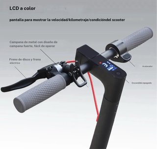 Patinete Eléctrico Ruedas Sólidas Impermeable