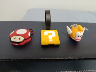 Accesorios Mario Bros: Champiñón, Bloque y Pez