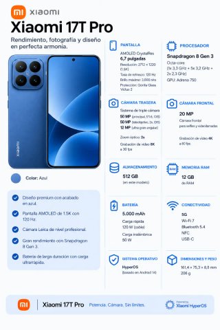 XIAOMI 17T PRO 512GB//NUEVO!!GARANTÍA!!CAMBIOS!!